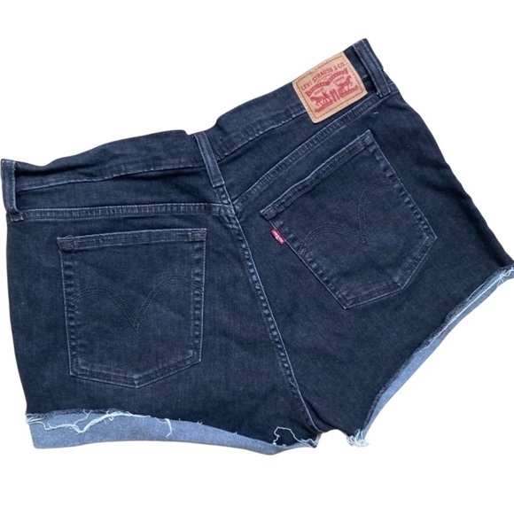 Levi’s High Rise Cutoff Shorts Faded Black Size 33 - Picture 1 of 6